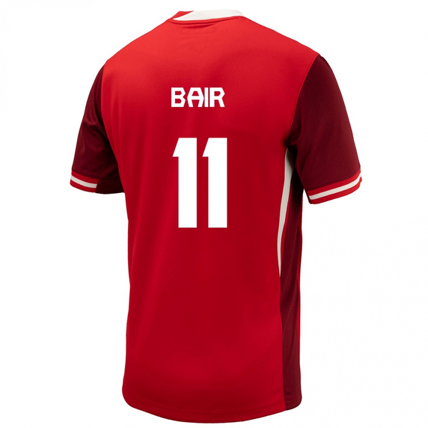 Niño Fútbol Camiseta Canadá Theo Bair #11 Rojo 1ª Equipación 24-26 México