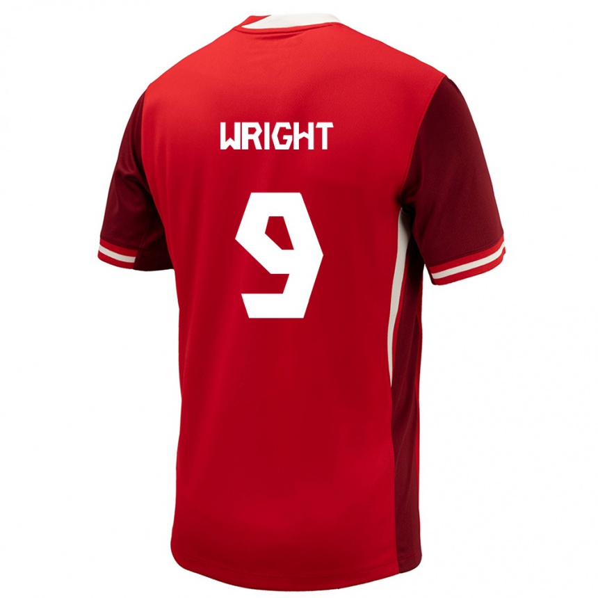 Niño Fútbol Camiseta Canadá Lowell Wright #9 Rojo 1ª Equipación 24-26 México