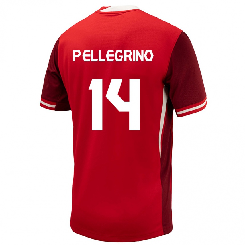 Niño Fútbol Camiseta Canadá Gabriel Pellegrino #14 Rojo 1ª Equipación 24-26 México