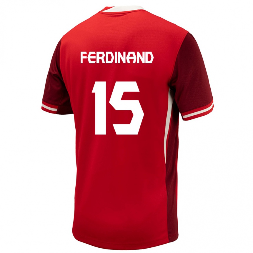 Niño Fútbol Camiseta Canadá Keesean Ferdinand #15 Rojo 1ª Equipación 24-26 México