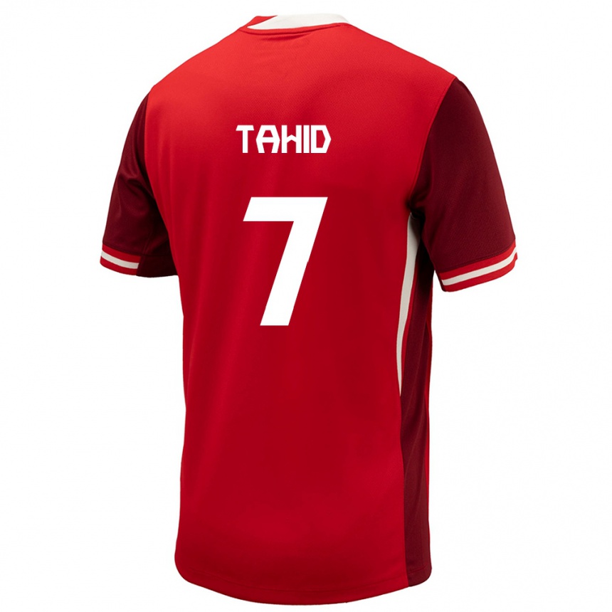 Niño Fútbol Camiseta Canadá Taryck Tahid #7 Rojo 1ª Equipación 24-26 México