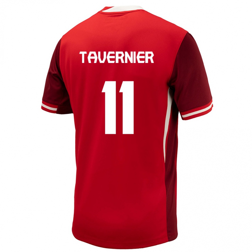 Niño Fútbol Camiseta Canadá Kevaughn Tavernier #11 Rojo 1ª Equipación 24-26 México