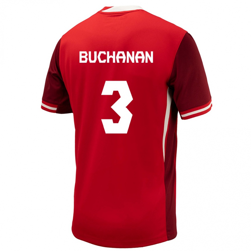 Niño Fútbol Camiseta Canadá Kadeisha Buchanan #3 Rojo 1ª Equipación 24-26 México