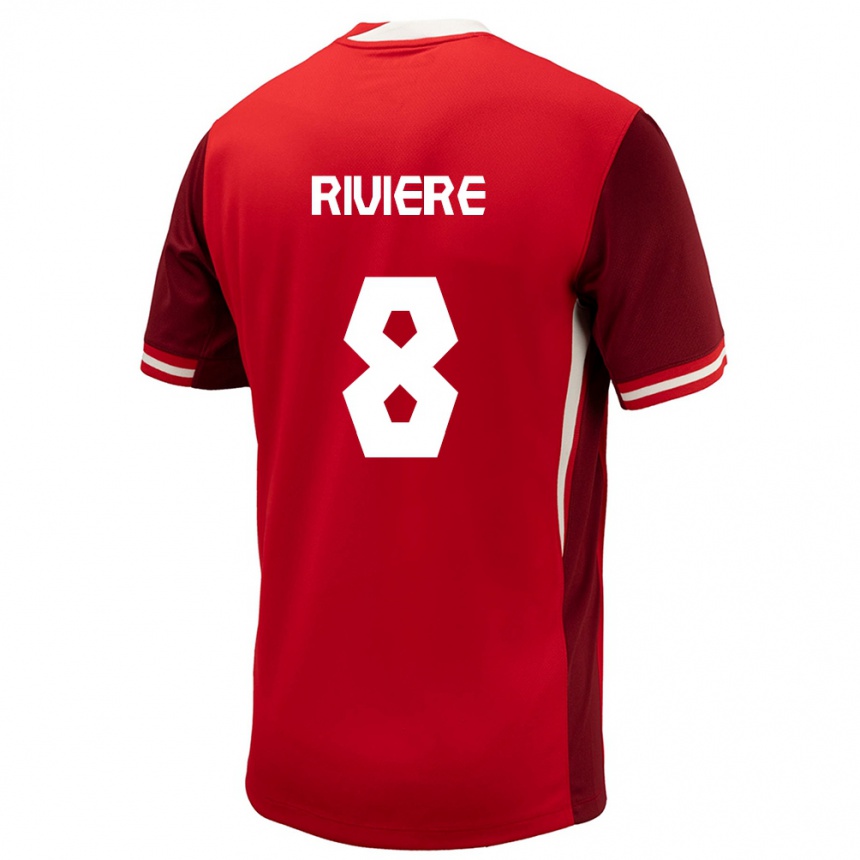 Niño Fútbol Camiseta Canadá Jayde Riviere #8 Rojo 1ª Equipación 24-26 México