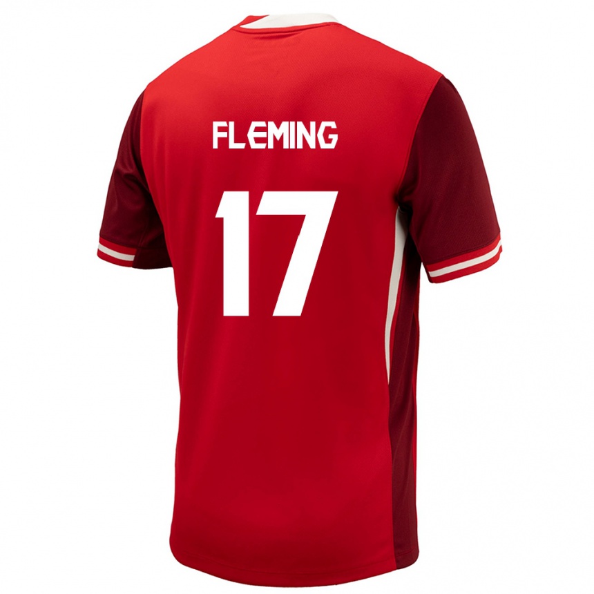 Niño Fútbol Camiseta Canadá Jessie Fleming #17 Rojo 1ª Equipación 24-26 México