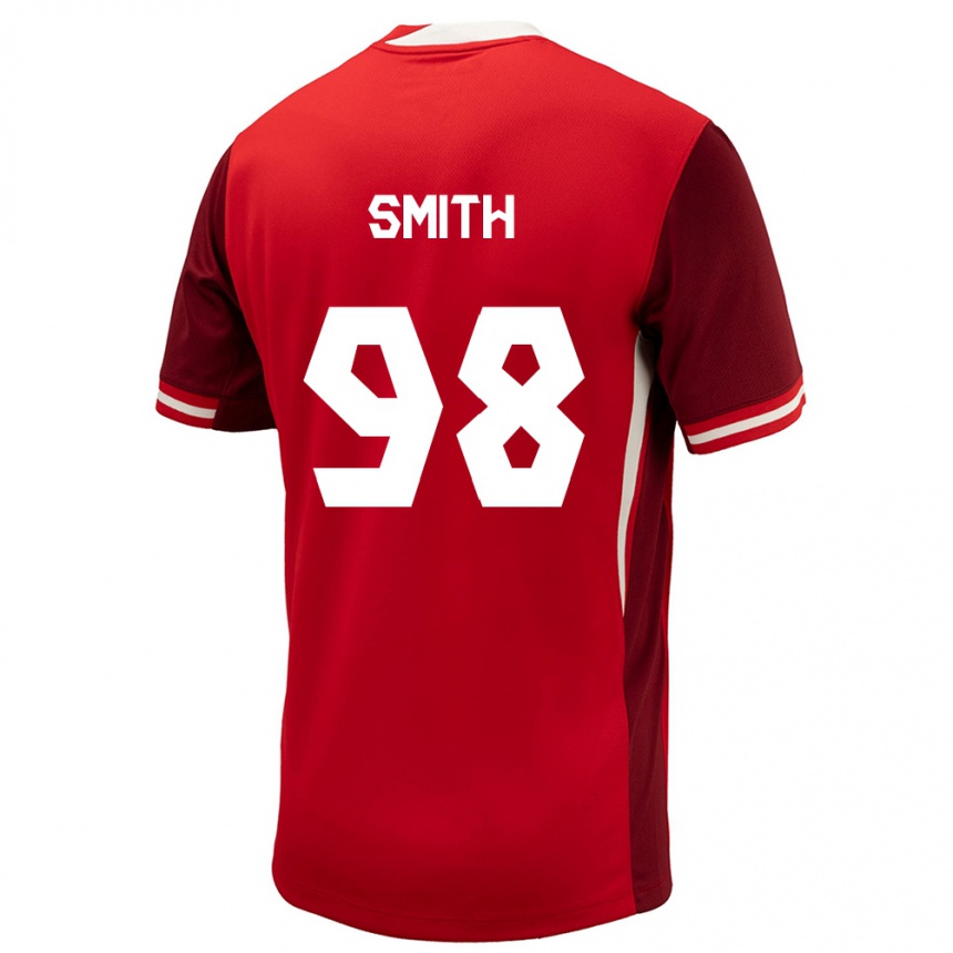 Niño Fútbol Camiseta Canadá Olivia Smith #98 Rojo 1ª Equipación 24-26 México