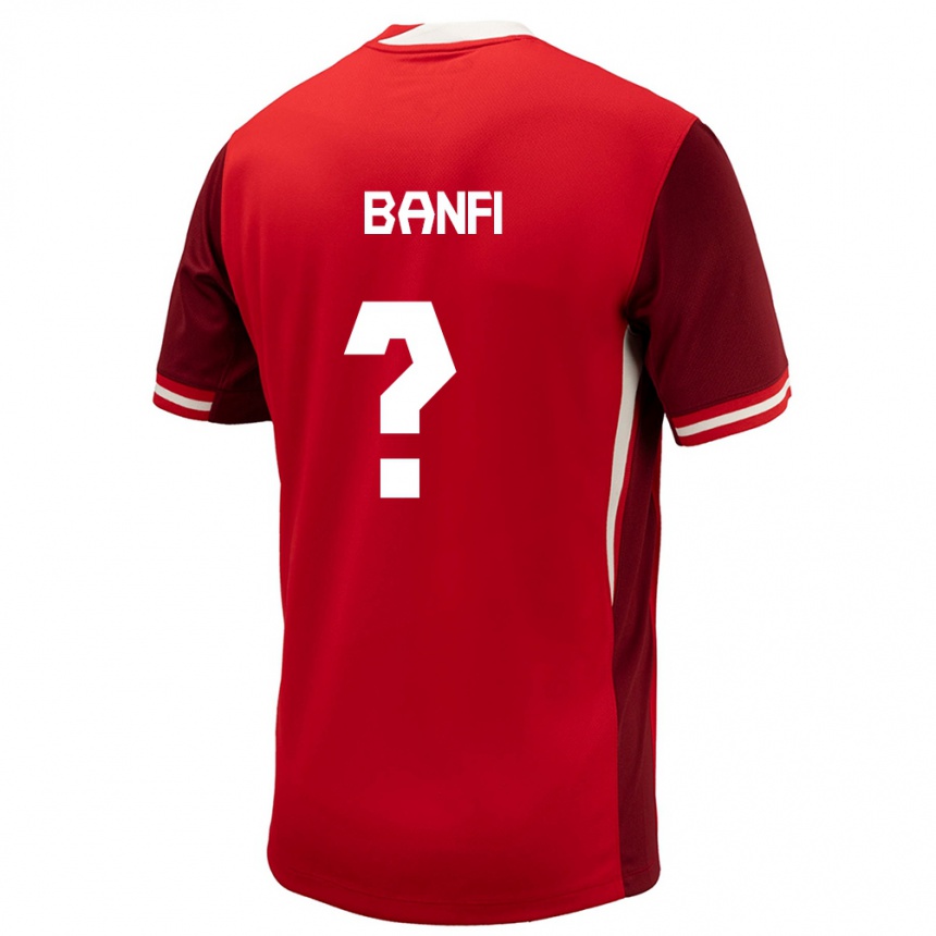 Niño Fútbol Camiseta Canadá Samuel Banfi #0 Rojo 1ª Equipación 24-26 México