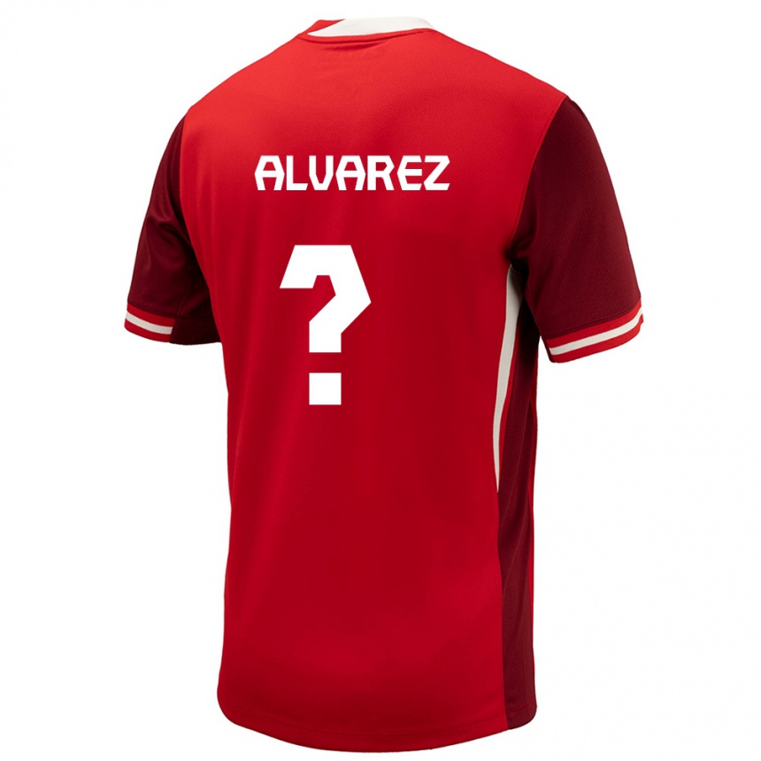 Niño Fútbol Camiseta Canadá Jordan Alvarez #0 Rojo 1ª Equipación 24-26 México