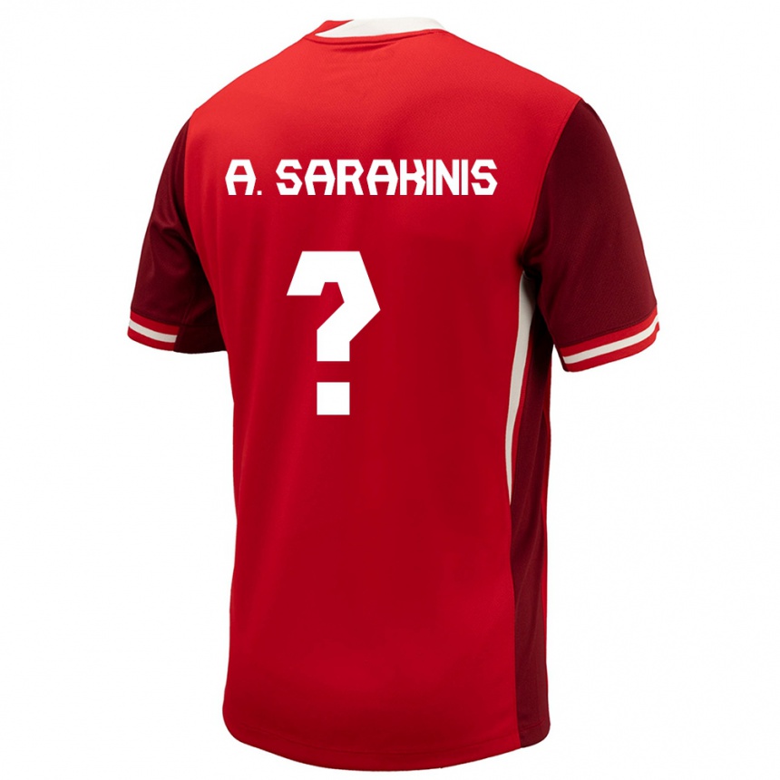 Niño Fútbol Camiseta Canadá Alexander Sarakinis #0 Rojo 1ª Equipación 24-26 México