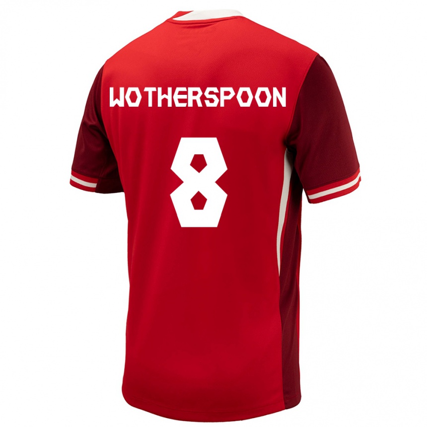 Niño Fútbol Camiseta Canadá David Wotherspoon #8 Rojo 1ª Equipación 24-26 México