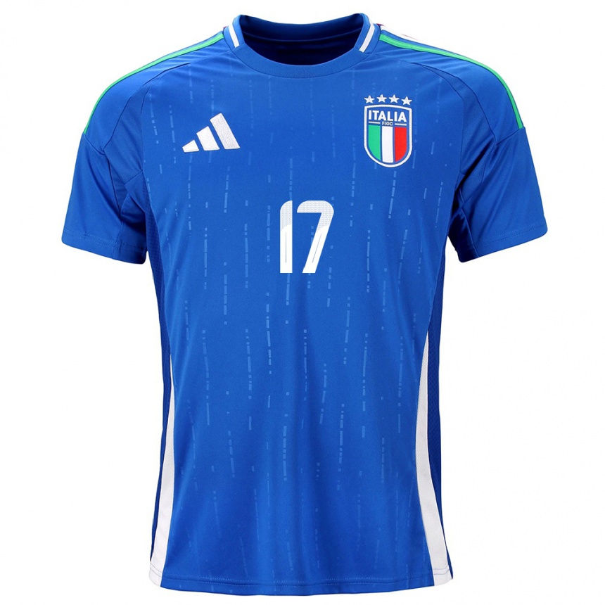 Niño Fútbol Camiseta Italia Aaron Ciammaglichella #17 Azul 1ª Equipación 24-26 México