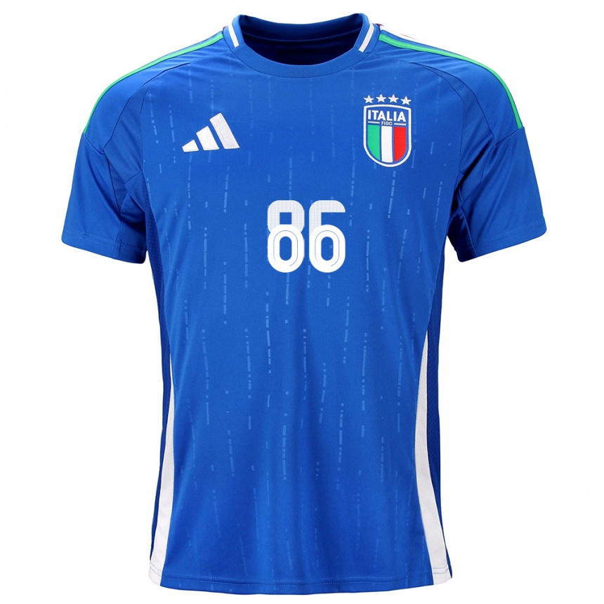 Niño Fútbol Camiseta Italia Daniele Montevago #86 Azul 1ª Equipación 24-26 México