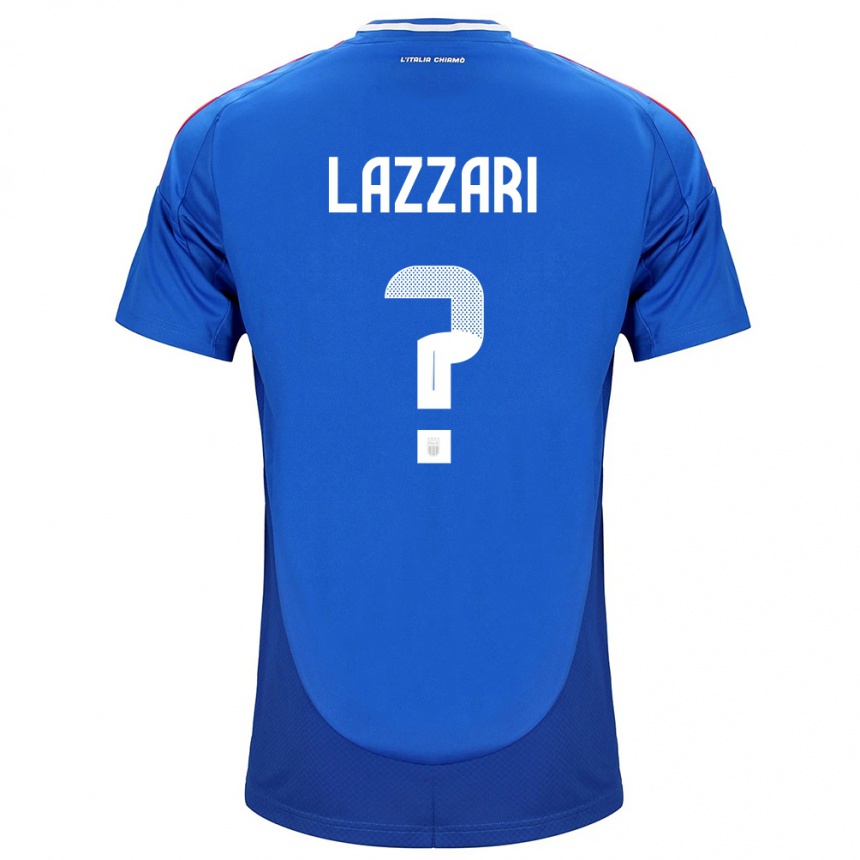 Niño Fútbol Camiseta Italia Manuel Lazzari #0 Azul 1ª Equipación 24-26 México