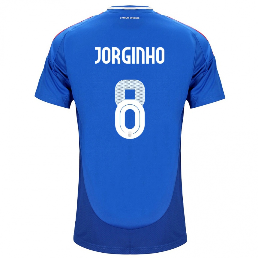 Niño Fútbol Camiseta Italia Jorginho #8 Azul 1ª Equipación 24-26 México