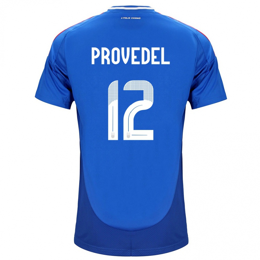 Niño Fútbol Camiseta Italia Ivan Provedel #12 Azul 1ª Equipación 24-26 México