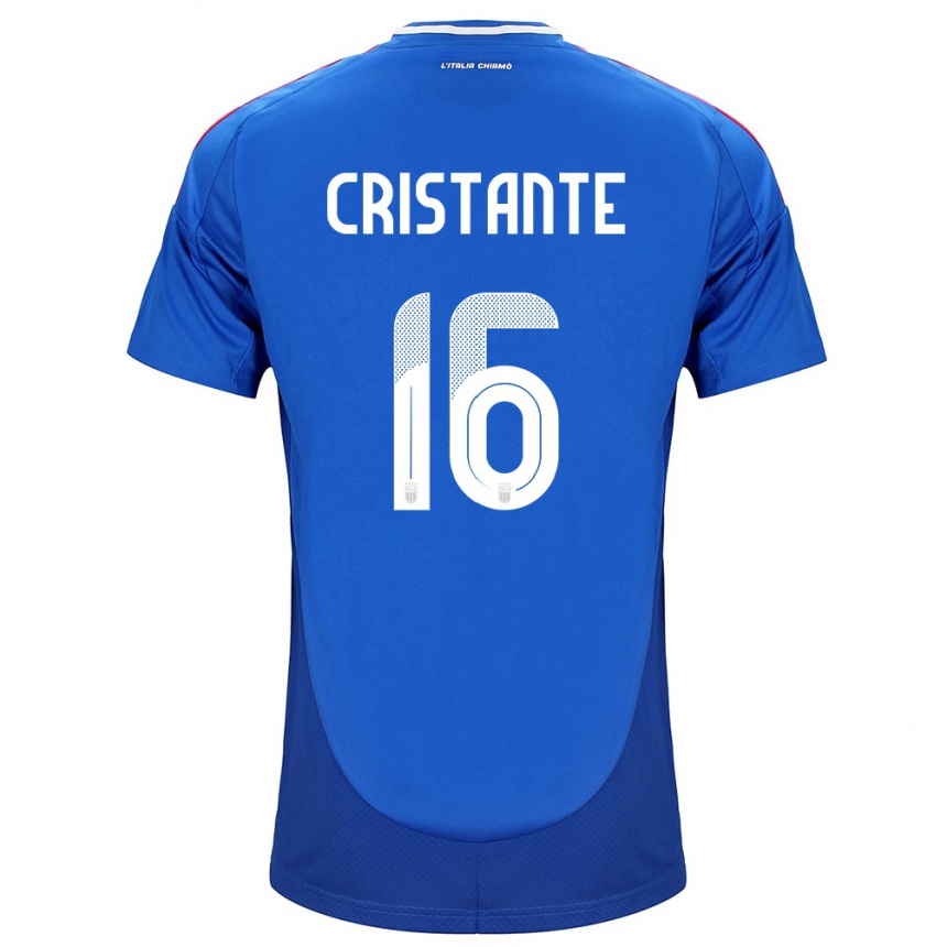 Niño Fútbol Camiseta Italia Bryan Cristante #16 Azul 1ª Equipación 24-26 México