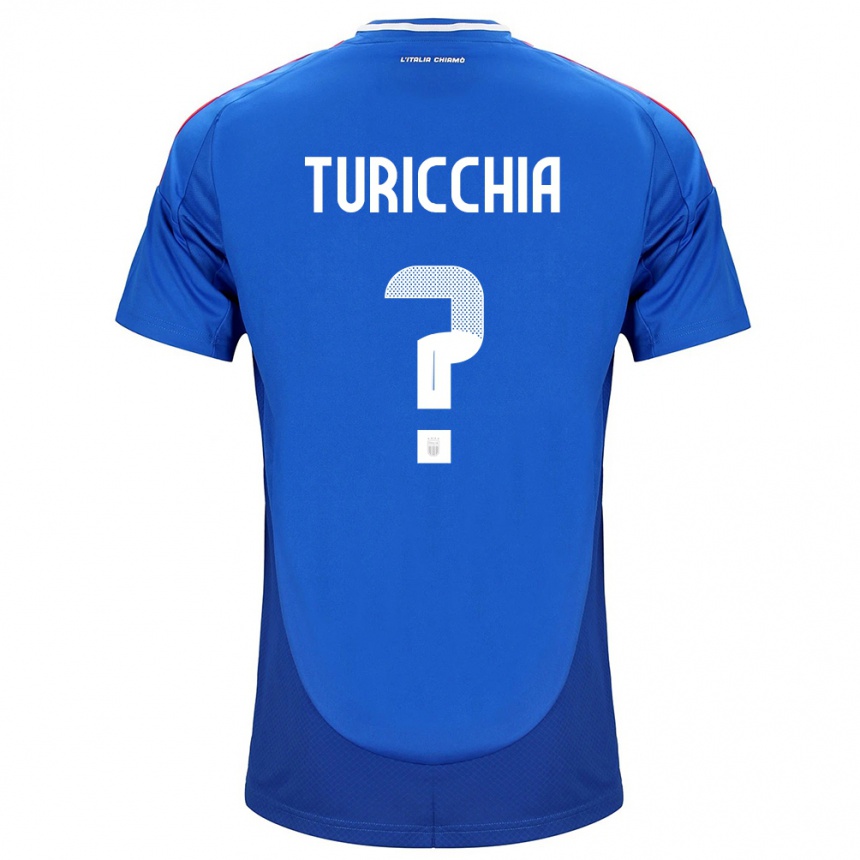 Niño Fútbol Camiseta Italia Riccardo Turicchia #0 Azul 1ª Equipación 24-26 México