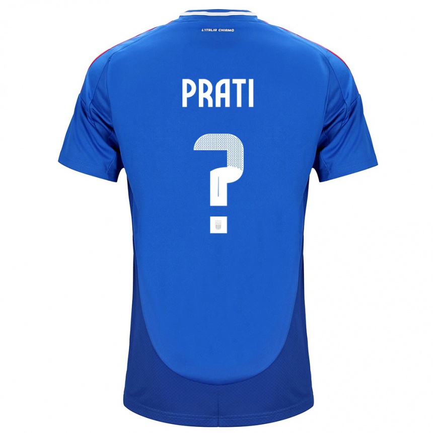 Niño Fútbol Camiseta Italia Matteo Prati #0 Azul 1ª Equipación 24-26 México