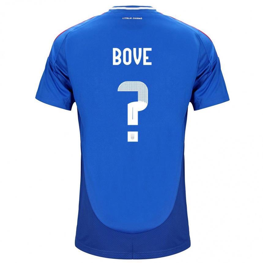 Niño Fútbol Camiseta Italia Edoardo Bove #0 Azul 1ª Equipación 24-26 México