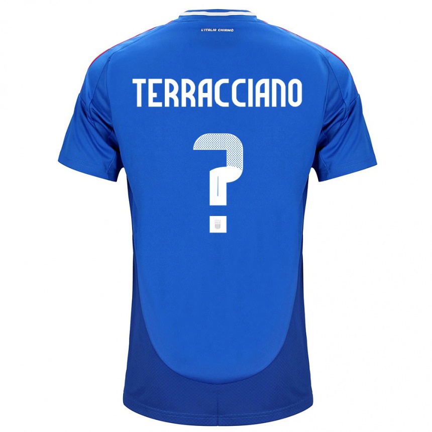 Niño Fútbol Camiseta Italia Filippo Terracciano #0 Azul 1ª Equipación 24-26 México