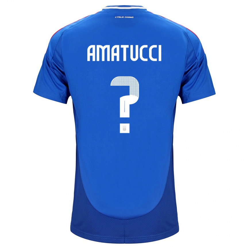 Niño Fútbol Camiseta Italia Lorenzo Amatucci #0 Azul 1ª Equipación 24-26 México