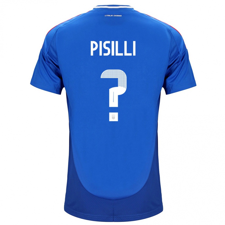 Niño Fútbol Camiseta Italia Niccolò Pisilli #0 Azul 1ª Equipación 24-26 México