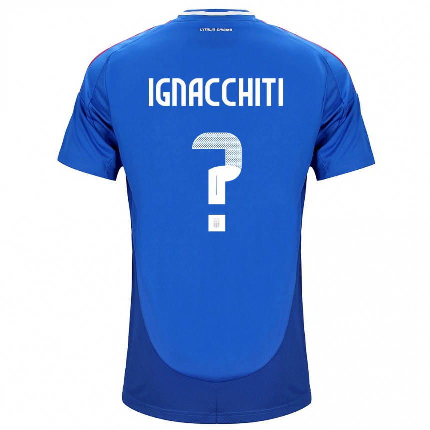 Niño Fútbol Camiseta Italia Lorenzo Ignacchiti #0 Azul 1ª Equipación 24-26 México