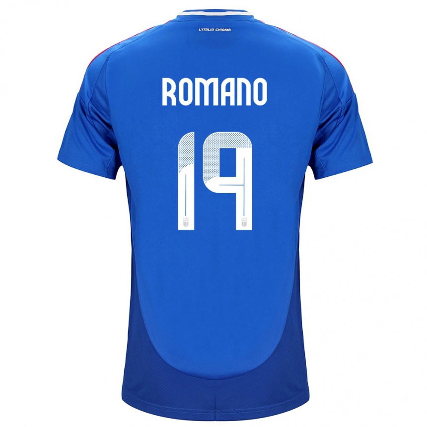 Niño Fútbol Camiseta Italia Marco Romano #19 Azul 1ª Equipación 24-26 México