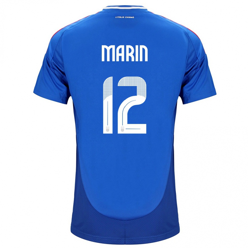 Niño Fútbol Camiseta Italia Renato Marin #12 Azul 1ª Equipación 24-26 México