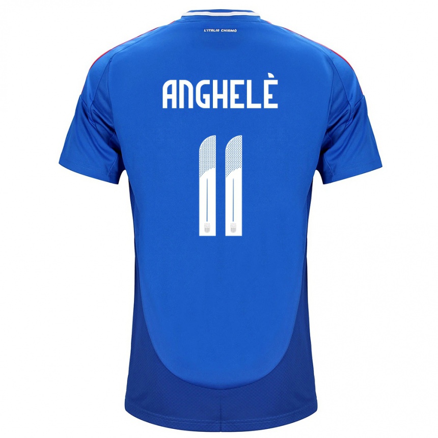 Niño Fútbol Camiseta Italia Lorenzo Anghelè #11 Azul 1ª Equipación 24-26 México