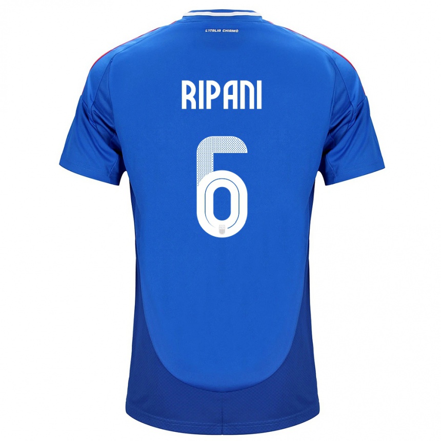 Niño Fútbol Camiseta Italia Diego Ripani #6 Azul 1ª Equipación 24-26 México