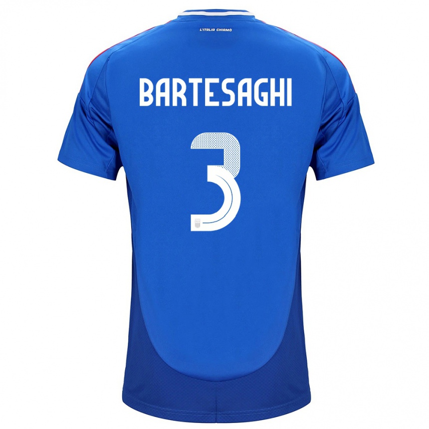 Niño Fútbol Camiseta Italia Davide Bartesaghi #3 Azul 1ª Equipación 24-26 México