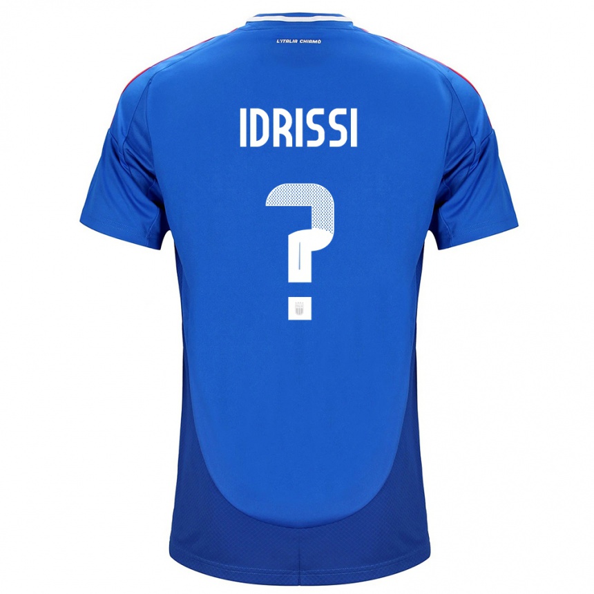 Niño Fútbol Camiseta Italia Riyad Idrissi #0 Azul 1ª Equipación 24-26 México