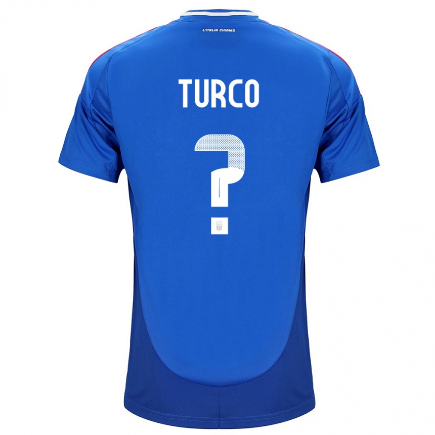 Niño Fútbol Camiseta Italia Stefano Turco #0 Azul 1ª Equipación 24-26 México