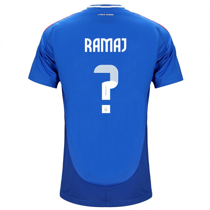 Niño Fútbol Camiseta Italia Gabriel Ramaj #0 Azul 1ª Equipación 24-26 México