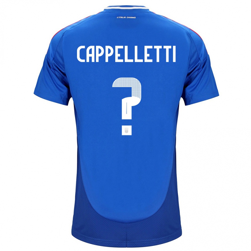 Niño Fútbol Camiseta Italia Mattia Cappelletti #0 Azul 1ª Equipación 24-26 México