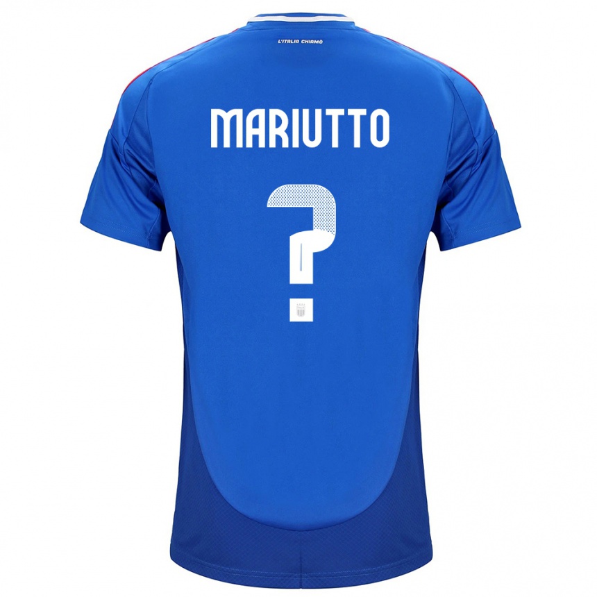 Niño Fútbol Camiseta Italia Francesco Mariutto #0 Azul 1ª Equipación 24-26 México