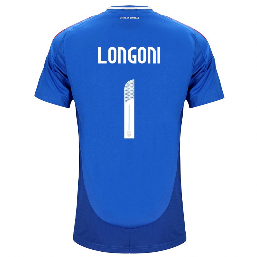 Niño Fútbol Camiseta Italia Alessandro Longoni #1 Azul 1ª Equipación 24-26 México