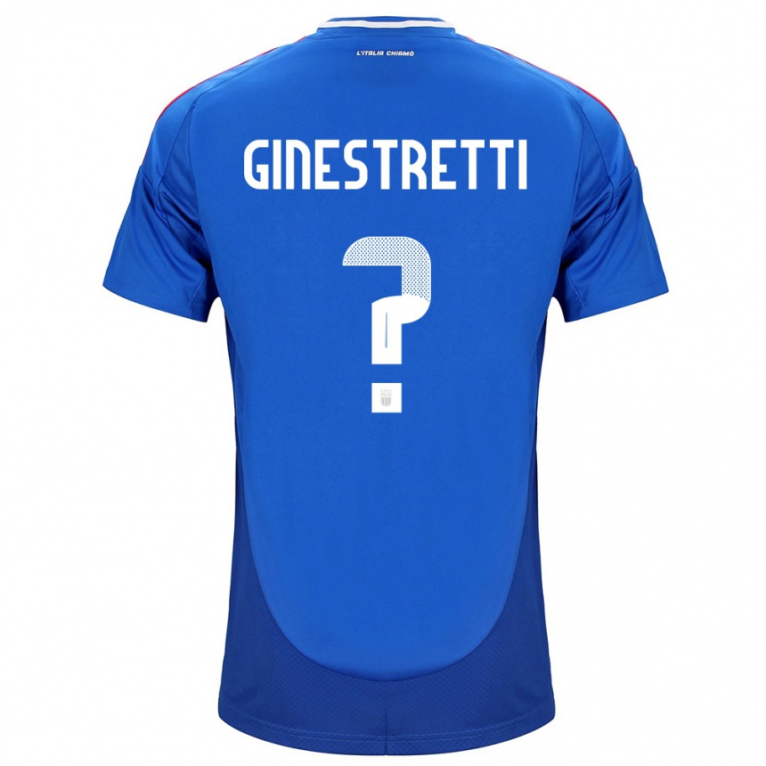 Niño Fútbol Camiseta Italia Davide Ginestretti #0 Azul 1ª Equipación 24-26 México