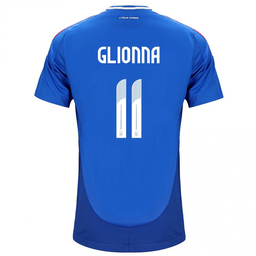 Niño Fútbol Camiseta Italia Benedetta Glionna #11 Azul 1ª Equipación 24-26 México