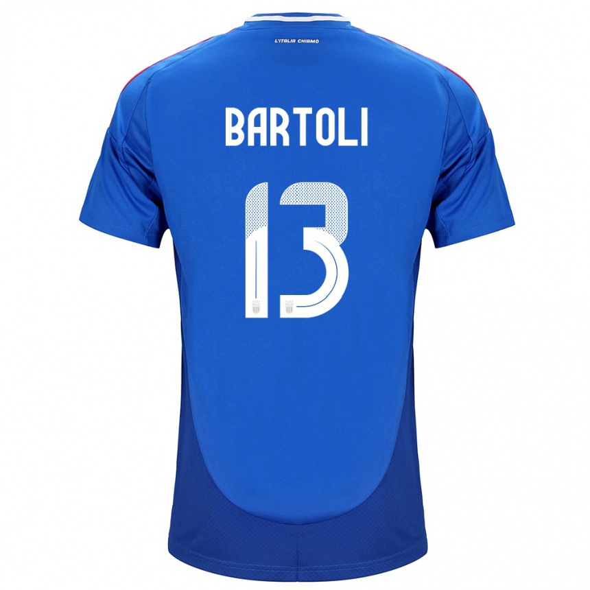 Niño Fútbol Camiseta Italia Elisa Bartoli #13 Azul 1ª Equipación 24-26 México