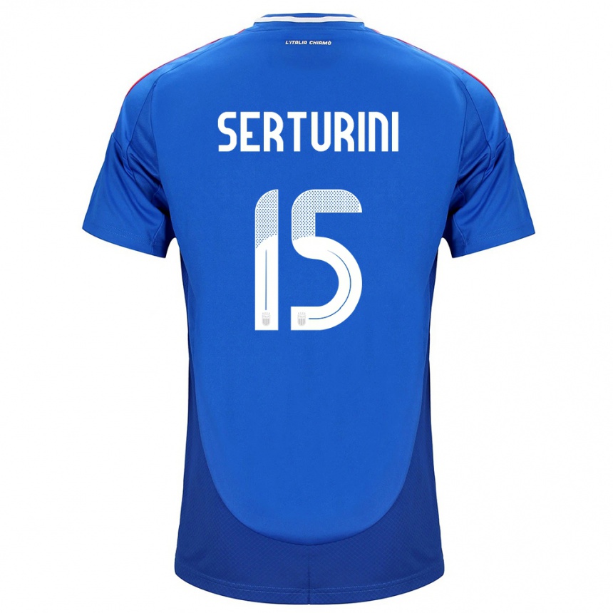 Niño Fútbol Camiseta Italia Annamaria Serturini #15 Azul 1ª Equipación 24-26 México