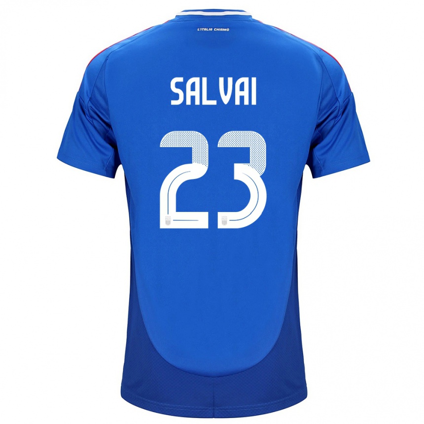 Niño Fútbol Camiseta Italia Cecilia Salvai #23 Azul 1ª Equipación 24-26 México