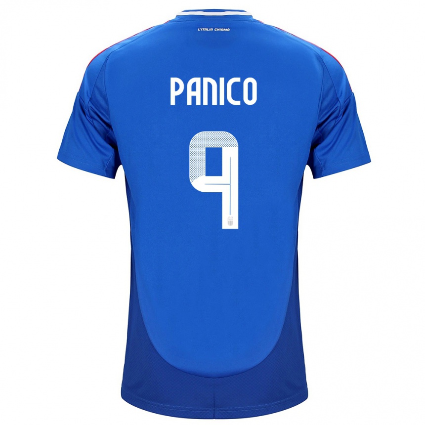 Niño Fútbol Camiseta Italia Patrizia Panico #9 Azul 1ª Equipación 24-26 México