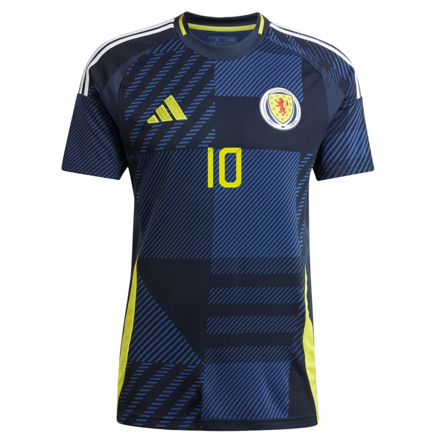 Niño Fútbol Camiseta Escocia David Watson #10 Azul Oscuro 1ª Equipación 24-26 México