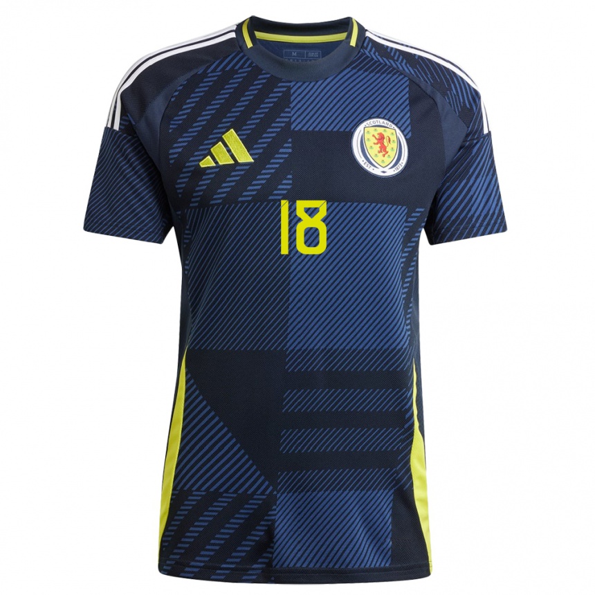 Niño Fútbol Camiseta Escocia Scott Constable #18 Azul Oscuro 1ª Equipación 24-26 México