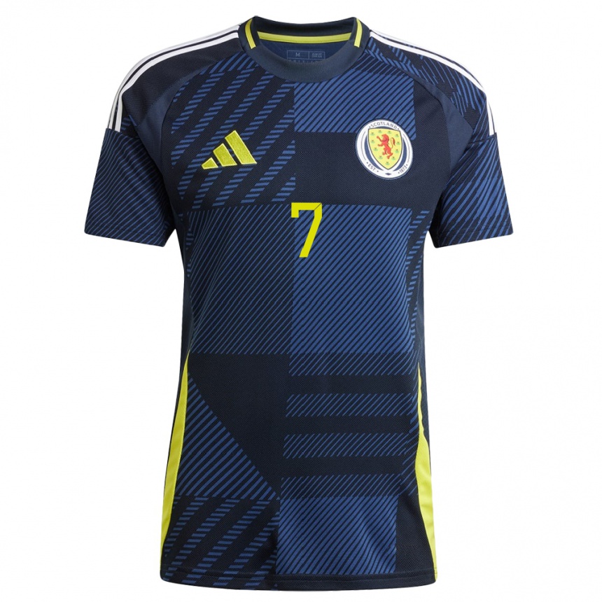 Niño Fútbol Camiseta Escocia John Mcginn #7 Azul Oscuro 1ª Equipación 24-26 México