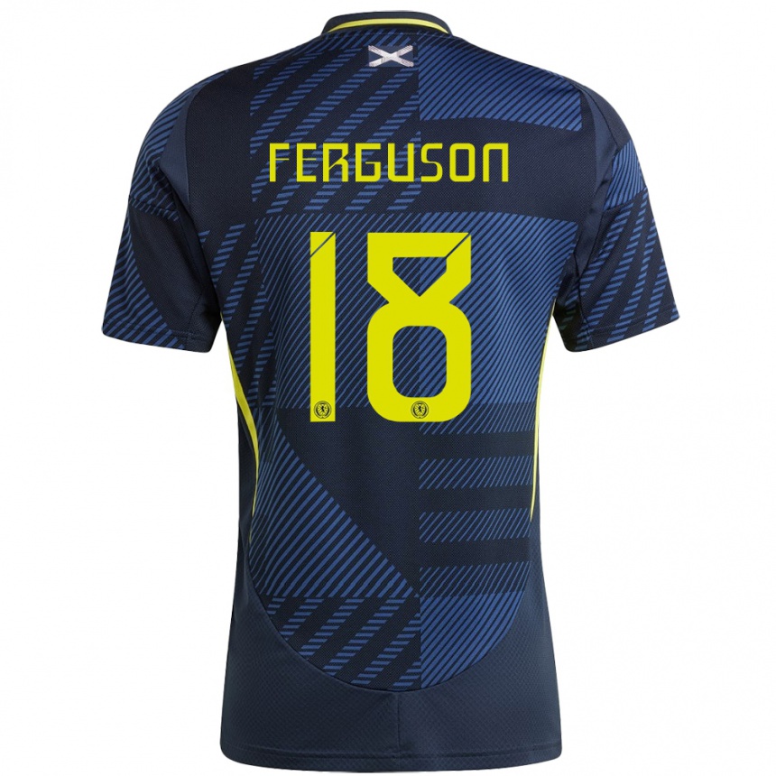 Niño Fútbol Camiseta Escocia Lewis Ferguson #18 Azul Oscuro 1ª Equipación 24-26 México