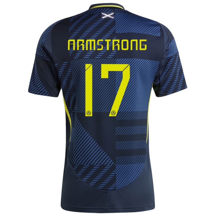 Niño Fútbol Camiseta Escocia Stuart Armstrong #17 Azul Oscuro 1ª Equipación 24-26 México