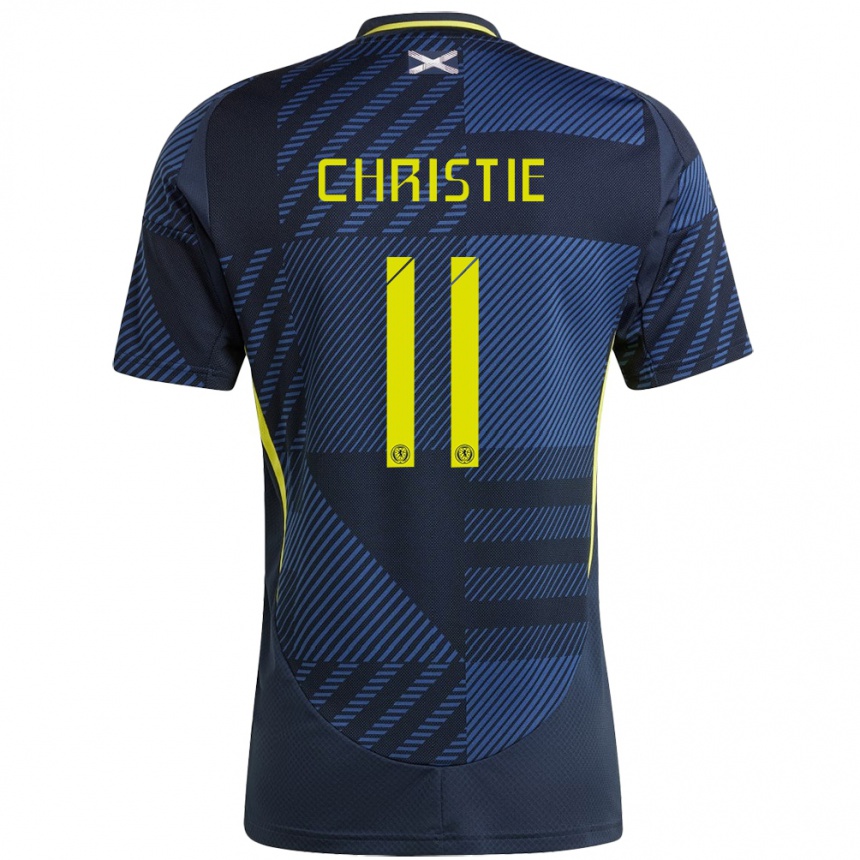 Niño Fútbol Camiseta Escocia Ryan Christie #11 Azul Oscuro 1ª Equipación 24-26 México